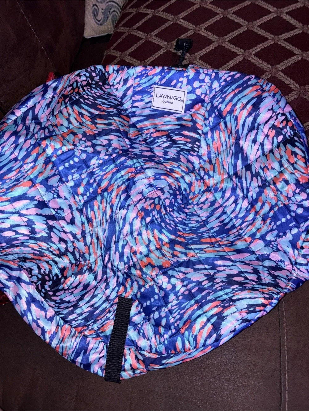 Cosmo Travel Makeup Bag in Blue/Pink